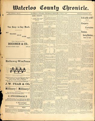 Waterloo County Chronicle, 22 Jun 1893