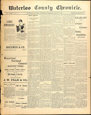 Waterloo County Chronicle, 3 Aug 1893