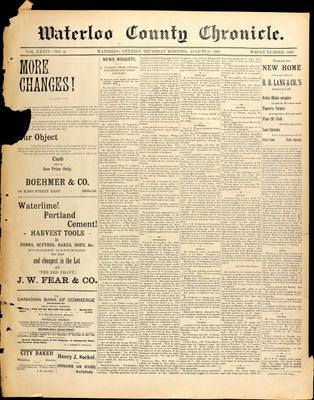 Waterloo County Chronicle, 31 Aug 1893