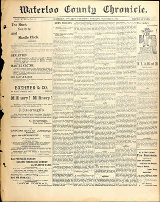 Waterloo County Chronicle, 26 Oct 1893