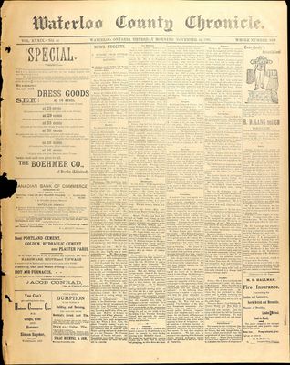 Waterloo County Chronicle, 16 Nov 1893