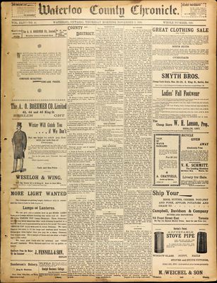 Waterloo County Chronicle (186303), 3 Nov 1898