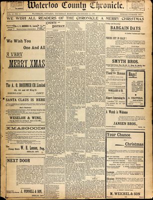 Waterloo County Chronicle (186303), 22 Dec 1898