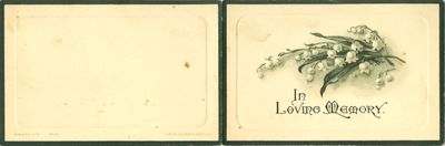 Funeral Card for Wilhelmina Stoltz