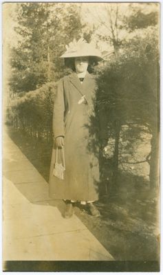 Unidentified Woman Wearing Large Hat