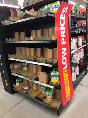 Bare Shelves at Ira Needles Walmart, Kitchener