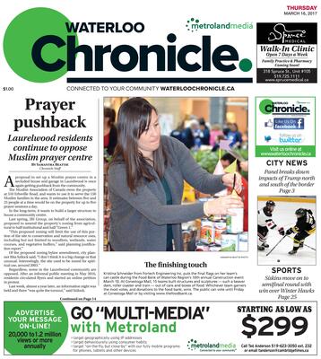 Waterloo Chronicle, 16 Mar 2017