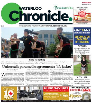 Waterloo Chronicle, 24 Aug 2017