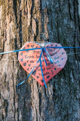 &quot;Thank You Frontline Works&quot; Paper Heart