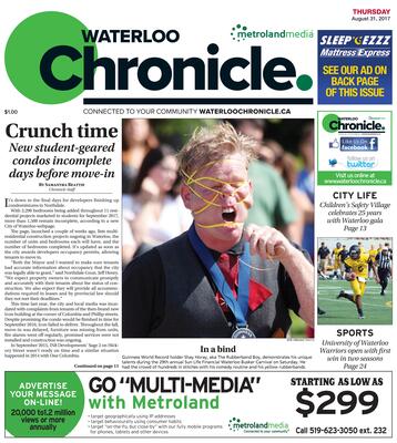 Waterloo Chronicle, 31 Aug 2017