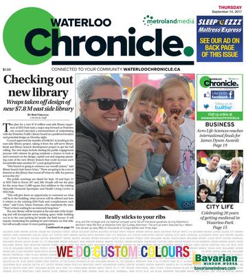 Waterloo Chronicle, 14 Sep 2017