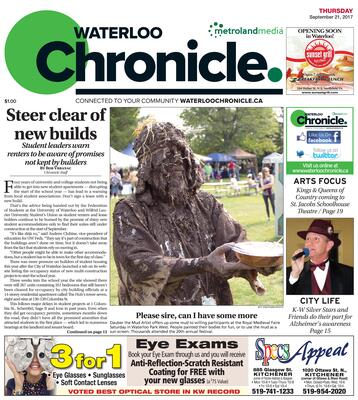 Waterloo Chronicle, 21 Sep 2017