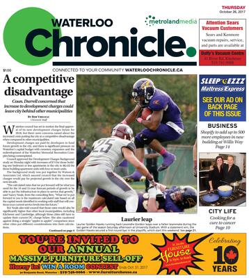 Waterloo Chronicle, 26 Oct 2017