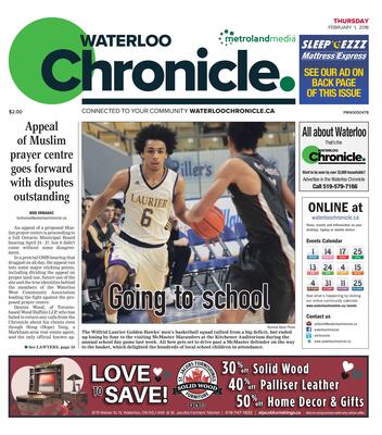 Waterloo Chronicle, 1 Feb 2018