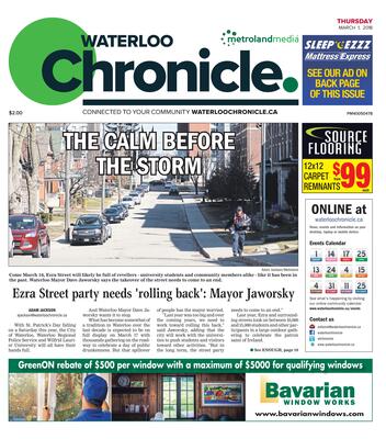 Waterloo Chronicle, 1 Mar 2018