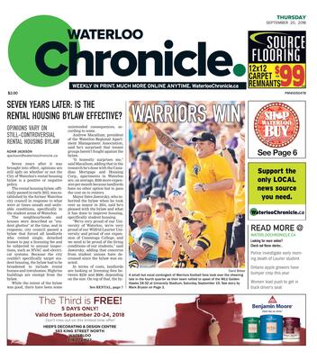 Waterloo Chronicle, 20 Sep 2018