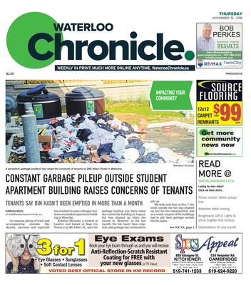 Waterloo Chronicle, 15 Nov 2018