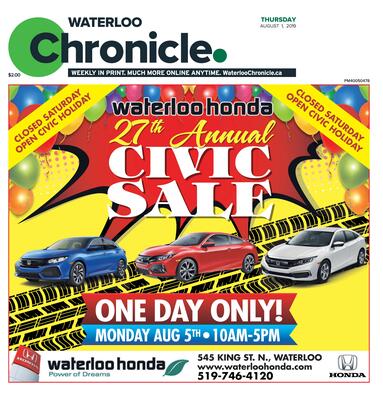 Waterloo Chronicle, 1 Aug 2019