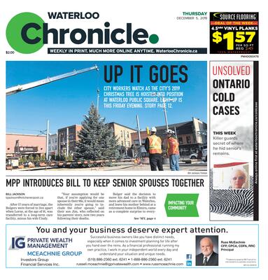 Waterloo Chronicle, 5 Dec 2019