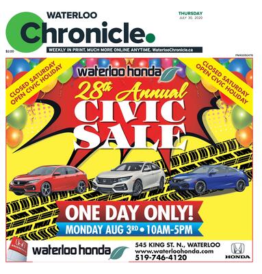 Waterloo Chronicle, 30 Jul 2020