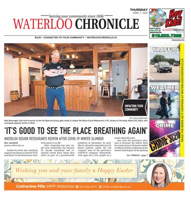 Waterloo Chronicle, 1 Apr 2021