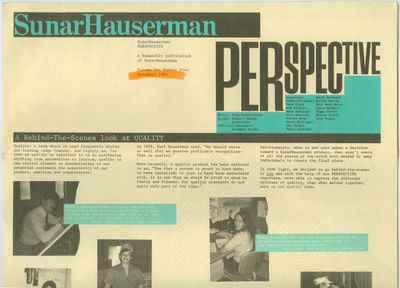 SunarHauserman Perspective Newsletter November 1984