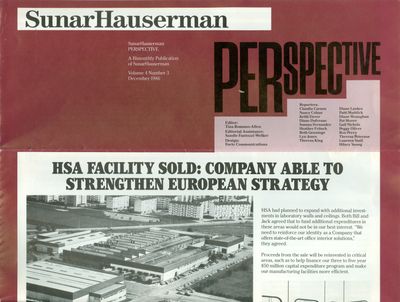 SunarHauserman Perspective Newsletter December 1986