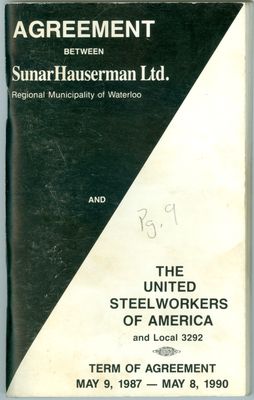 SunarHauserman Union Agreement 1987-1990