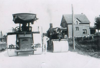 Street Paving with Steamrollers