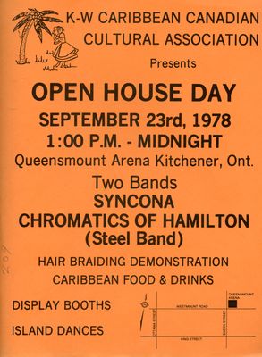 K-W Caribbean Canadian Cultural Association Open House Flyer