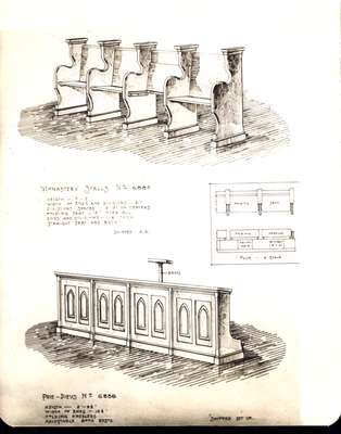 Globe Furniture Bound Catalogues of Church Furniture, Waterloo, Ontario