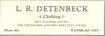 L.R. Detenbeck, Men's Clothing