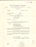 Letter to Ford S. Kumpf from Wood, Gundy & Company, Toronto, November 13, 1940