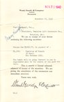 Receipt to Ford S. Kumpf from Wood, Gundy & Company, Toronto, November 19, 1940
