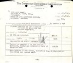 Statement of Sale from the Dominion Securities Corporation to Mary Kumpf, January 7, 1941