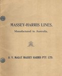 H.V. McKay Massey Harris Limited Catalogue, Australia, 1931