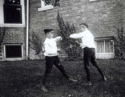 Two Boys Boxing