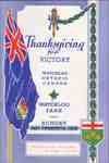 Thanksgiving for Victory Service Program, 1945