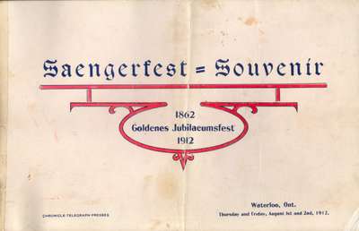 Saengerfest Souvenir Programme 1912