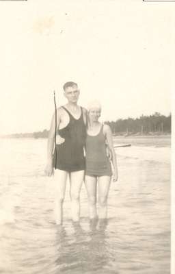 Man and Woman in Bathing Suits