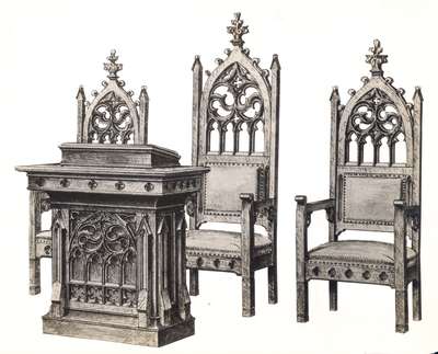 Globe Furniture Company Church Chairs and Tables, Waterloo, Ontario