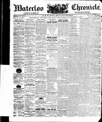 Waterloo Chronicle (Waterloo, On1868), 26 Nov 1868