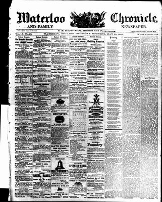 Waterloo Chronicle (Waterloo, On1868), 20 May 1869