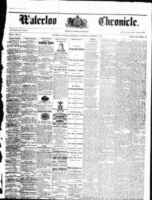 Waterloo Chronicle (Waterloo, On1868), 7 Oct 1869