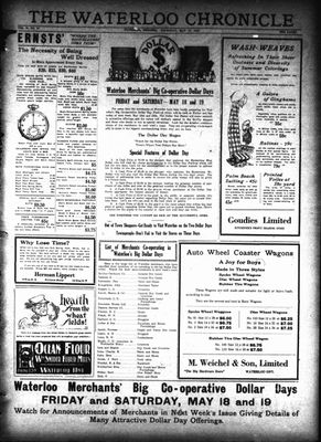 Waterloo Chronicle (Waterloo, On1868), 10 May 1923