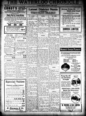 Waterloo Chronicle (Waterloo, On1868), 23 Apr 1925