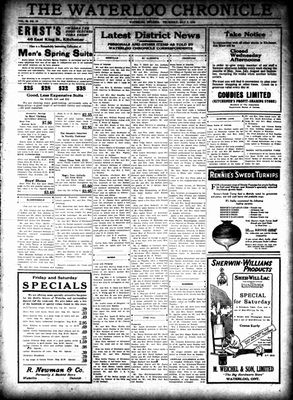 Waterloo Chronicle (Waterloo, On1868), 7 May 1925