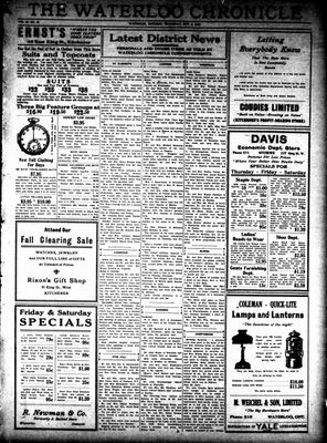 Waterloo Chronicle (Waterloo, On1868), 8 Oct 1925