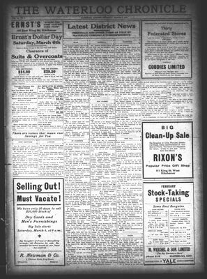 Waterloo Chronicle (Waterloo, On1868), 4 Mar 1926