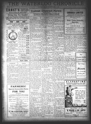 Waterloo Chronicle (Waterloo, On1868), 1 Apr 1926